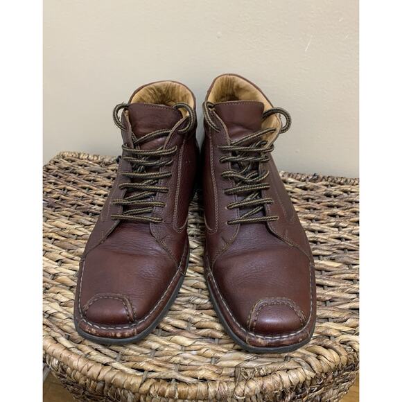 Boemos Italian brown leather mens boots preppy luxury 10